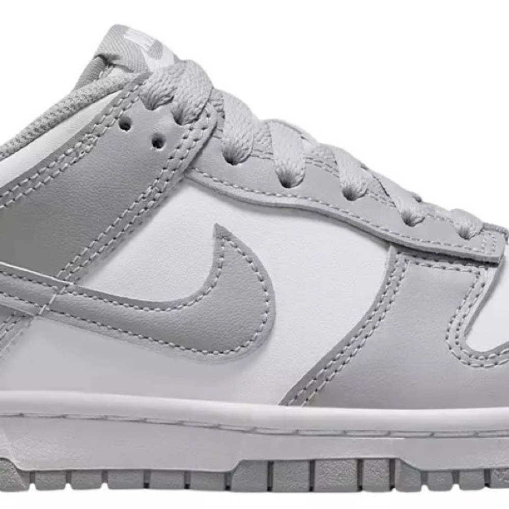 Nike Dunk Low White and Gray Size 5 - Picture 3 of 6